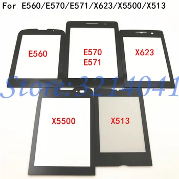 

Original New Black Front Glass Screen For Philips Xenium E560 E570 E571 X5500 X623 X513 Glass lens Panel Replacement With Logo