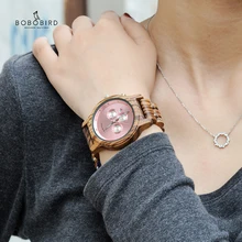 BOBO BIRD Relogio Feminino дропшиппинг женские часы дерево металл хронограф наручные часы настроить логотип подарочная коробка U-P18
