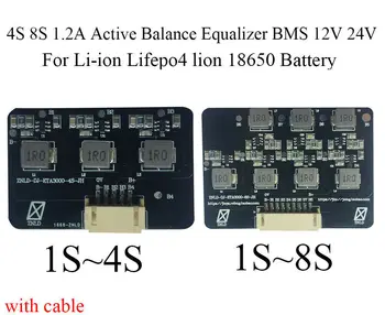 

BMS 1.2A 4S 8S Active Balance Li-ion LiLifepo4 LFP Adjustable 2S-4S 2S-8S BMS Battery Equalizer 12V 24V Lipo BMS Balance DIY Kit