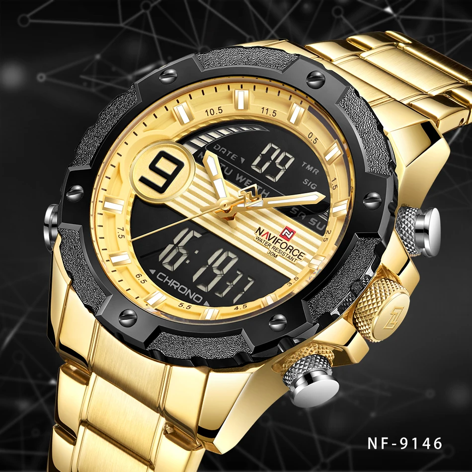 naviforce golden watch price