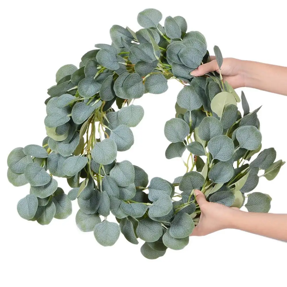 

Wedding Decoration Artificial Green Eucalyptus Vines Rattan artificial Fake Plants Ivy Wreath Wall Decor Vertical Garden