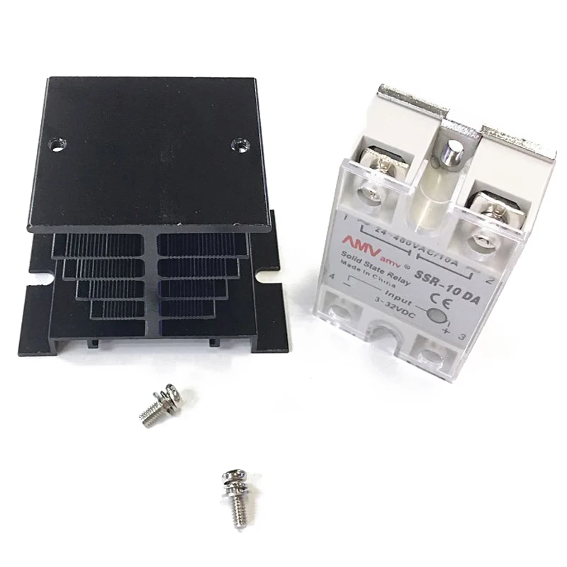 HLZS-SSR-25 DA 10A 3-32V DC/24-380 V AC твердотельное реле и радиатор