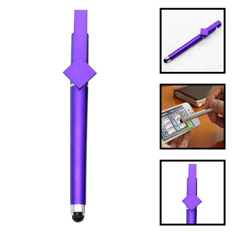 1Pcs Multi-function Mobile Phone Stylus+ Ball Pen+ CellPhone Stand Holder Gift DIY For Iphone6s 7 8