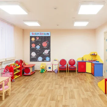 

Children Early Education Poster Educational Preschool Canvas Posters Space Planet Pattern Wall Charts for Toddlers Educational (