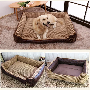 

Winter Warm Dog Bed for Small Large Dogs Cozy Reversible Pet Cat Puppy Big Dog Beds Sofas Chihuahua House Kennel Pets Products