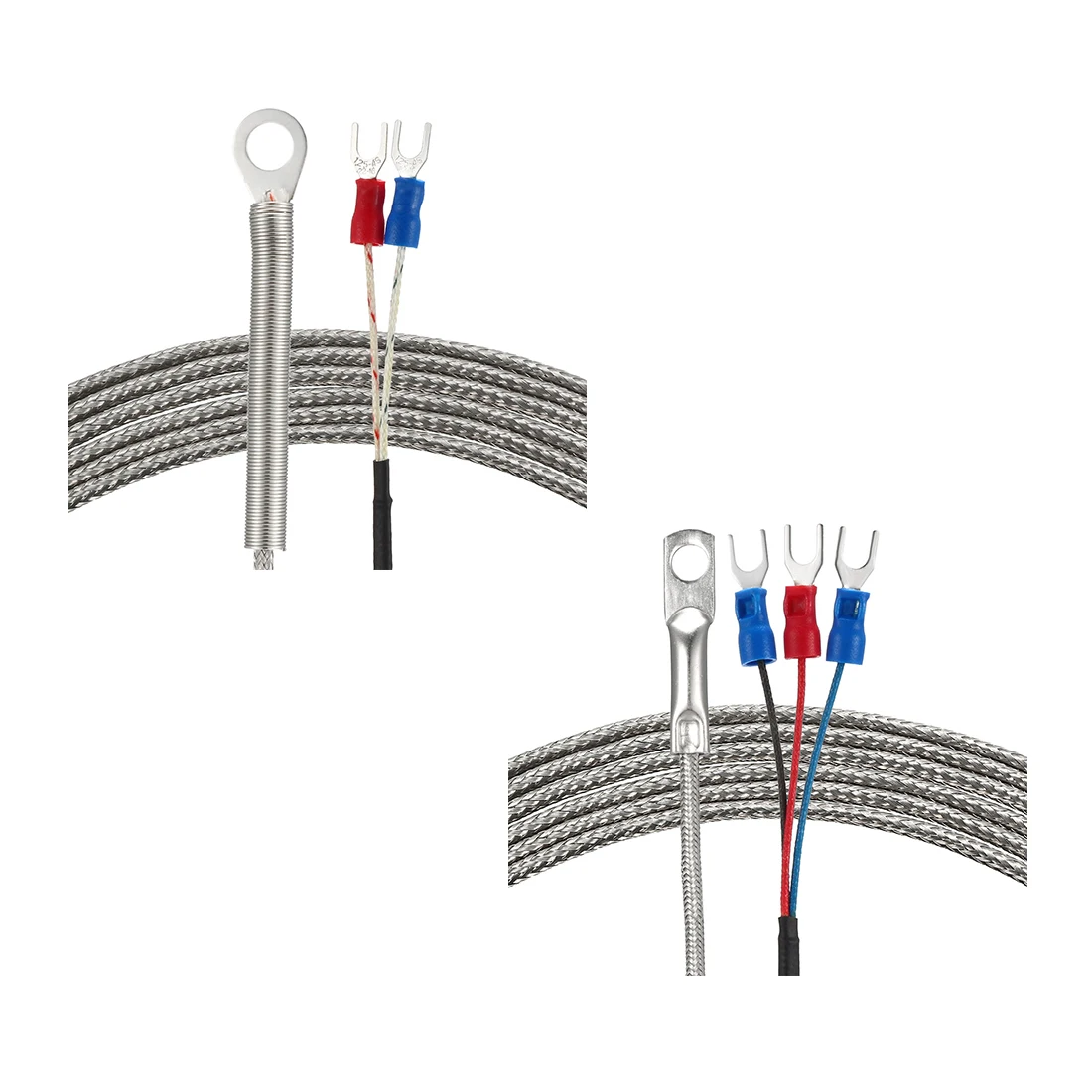 Uxcell Температура Сенсор зонд K Тип/E Тип/герметизирующая ptfe-лента для 100 1/1. 5/2/3/4/5 м Кабель для программирования в 6 мм отверстие Весна регулятор температуры с термопарным w 2 утепленная вилки