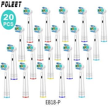 

Poleet 20pcs Replacement Toothbrush Head EB18-P for Oral B EB18A EB-18A power Pro health Triumph 3D clean precision vitality