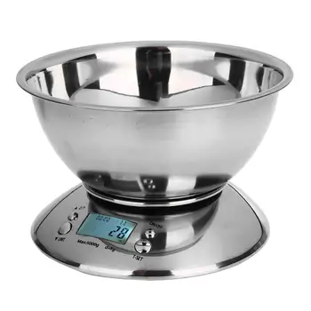 

Kitchen 5000g/1g 5kg Stainless Steel Food Kitchen Scales balance Measuring weighing scales LED electronic scales Kitchen Scales