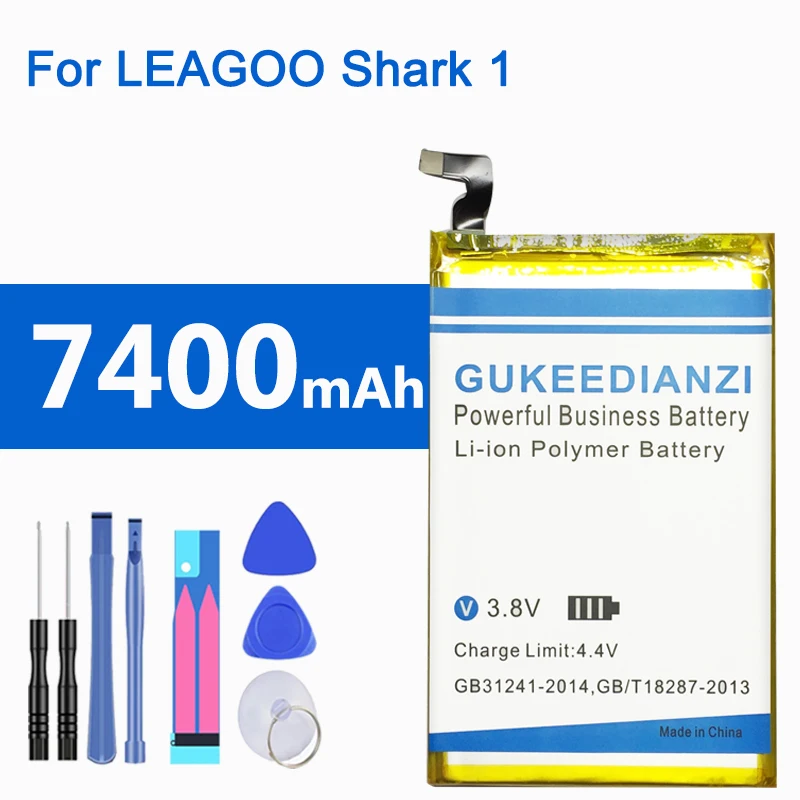 Аккумулятор GUKEEDIANZI 7400 мАч для смартфона LEAGOO shark 1 сменные батареи с высокой