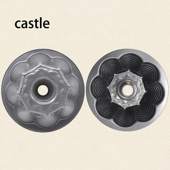 

Rose-Shape Cake Mould Silver Grey Fluted Bundt Cake Mould Baking Non-Stick Coating Pan
