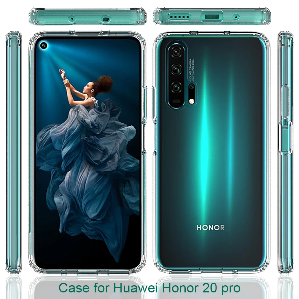 Защитный чехол для Huawei Honor 20pro ударопрочный прозрачный защитный из акрила и ТПУ 20 |