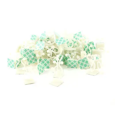 

100pcs Off White Plastic Wire Holder 15mm Cable Tie Mount Clip