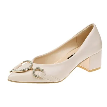 

2019 new hot Korean fashion rhinestone pointed high heels shallow mouth sexy comfortable high heels