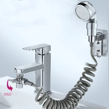 

Shampoo Artifact Basin Faucet External Shower Hand-Held Telescopic Small Sprinkler Set Modern Minimalist Plastic 0.9 0-99 Top