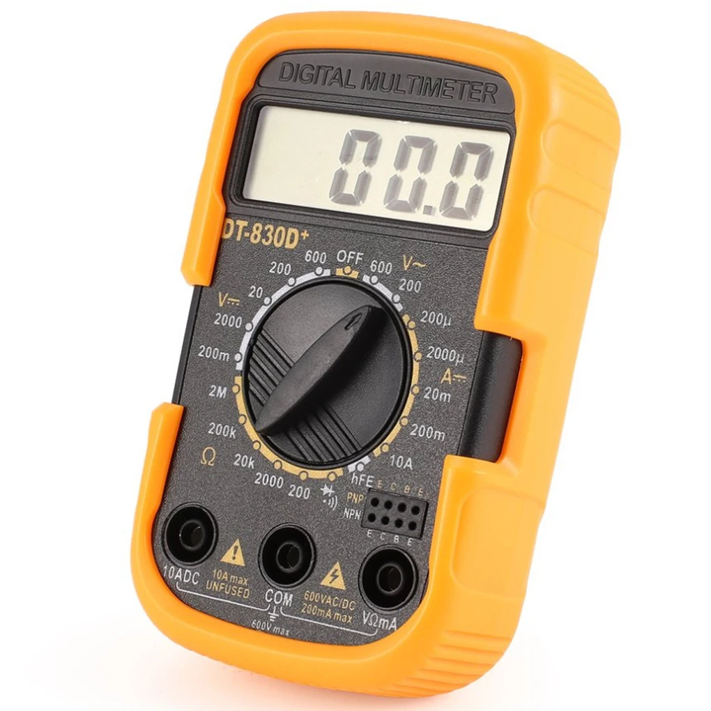 DT830D+ цифровой мультиметр Мини вольтметр постоянного тока тестер сопротивления на батарейках портативный тестер напряжения