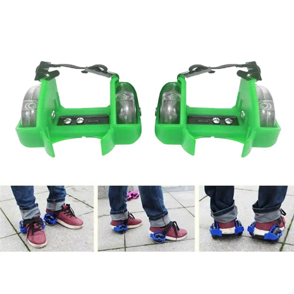 Light Up Flash Heel Wheel Roller Skates LED Kids Child Rollerskate Training Shoe Strap on Child Street Skating Roller Adjustable