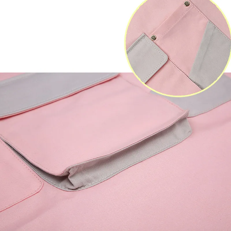 2019 Pink Canvas Apron for women Waitstaff Barista Bartender Baker Bistro Pastry Catering Florist Painter Artist Work Wear logo