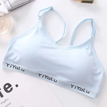 

Casual Teenagers Girls Cotton Bra Comfortable Breathable Solid Color Underwear