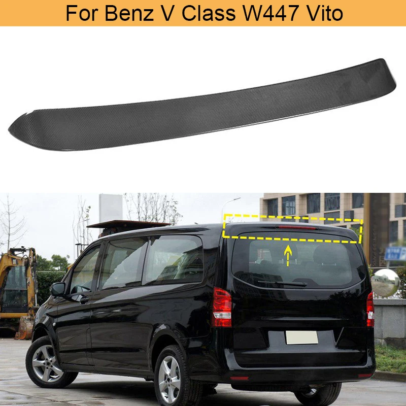 

Car Rear Roof Spoiler Wing For Mercedes-Benz V Class W447 Vito 2016 - 2018 Rear Roof Boot Lip Wing Spoiler Carbon Fiber