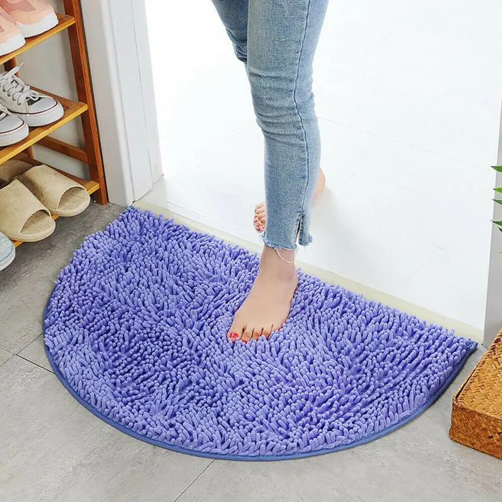 Мягкий микрофибра лохматый Нескользящий Впитывающий Коврик для ванны Ванная комната Душ Ковры 40*60 см