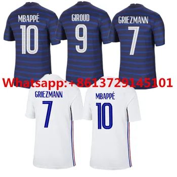 

2020/21 Franced Home Away soccer jersey MBAPPE GRIEZMANN KANTE POGBA GIROUD 20 21 frances Football Shirts