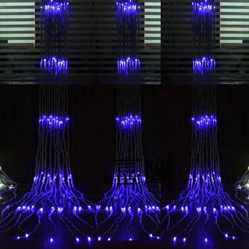 3x3 м 8 режимов водопад занавеска Сосулька Светодиодный светильник гирлянды Рождество Свадебная вечеринка задний план украшение сада светильник s