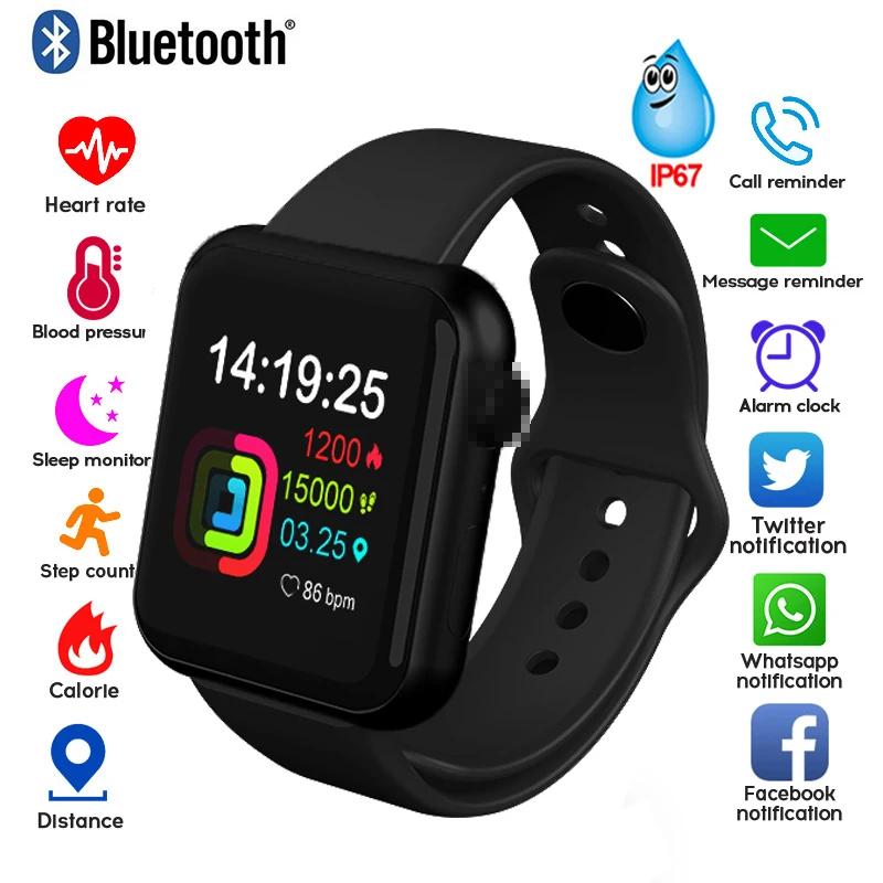 

2020 Men Women Smart Watch Waterproof Blood Pressure Smartwatch Heart Rate Monitor Sleep Tracker Clock Watch For Android IOS