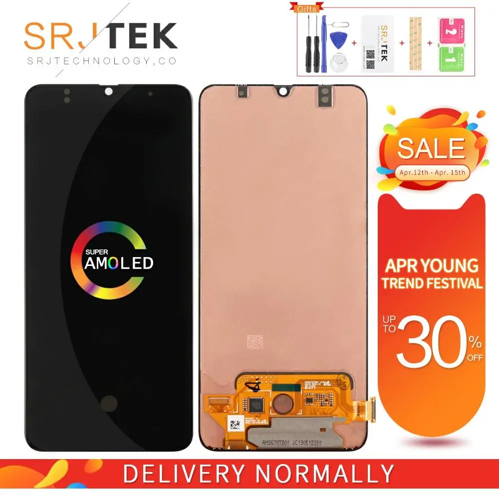 

AMOLED Screen For Samsung Galaxy A70 LCD Touch Digitizer Sensor Glass Assembly For Samsung A70 Display A705 A705F A705FD