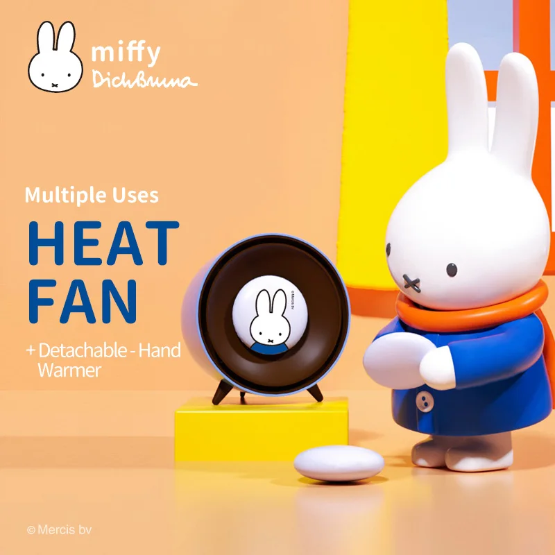 

Miffy X MIPOW 2 in1 Combo Electric Heater Fan 220V ONLY Heating Hand Warmer Quiet Air Circulating Office Bedroom Home Indoor