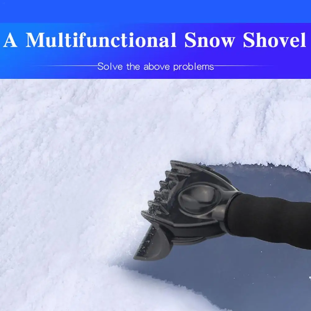 Portable Car Winter Windshield Snow Ice Scraper Plastic Snow Shovel Brush Snow Removal For Cars And Small Trucks