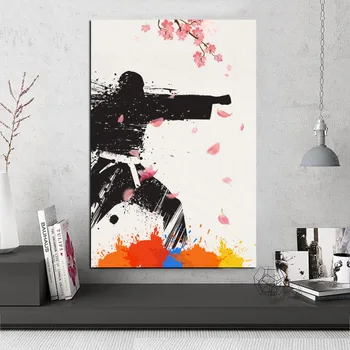 

Wall Art Canvas Frame Poster and Prints Scroll Canvas Painting Art Print Picture Home Decoration for Living Room Taekwondo Art