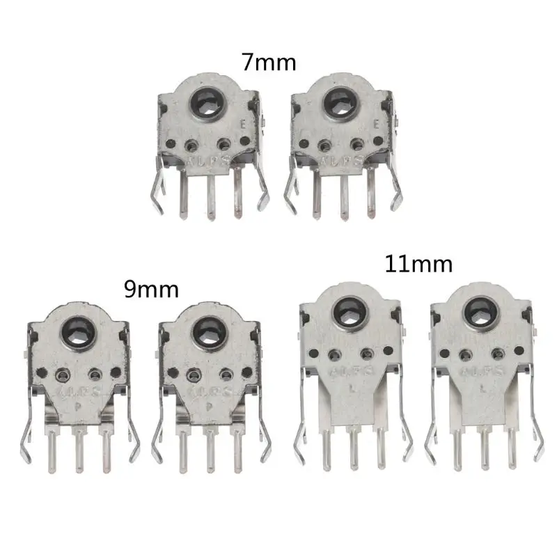 Codificador de ratón ALPS, decodificador de ratón de 7mm, 9mm, 11mm, alta precisión para codificadores de ratón de rueda, 2 uds.