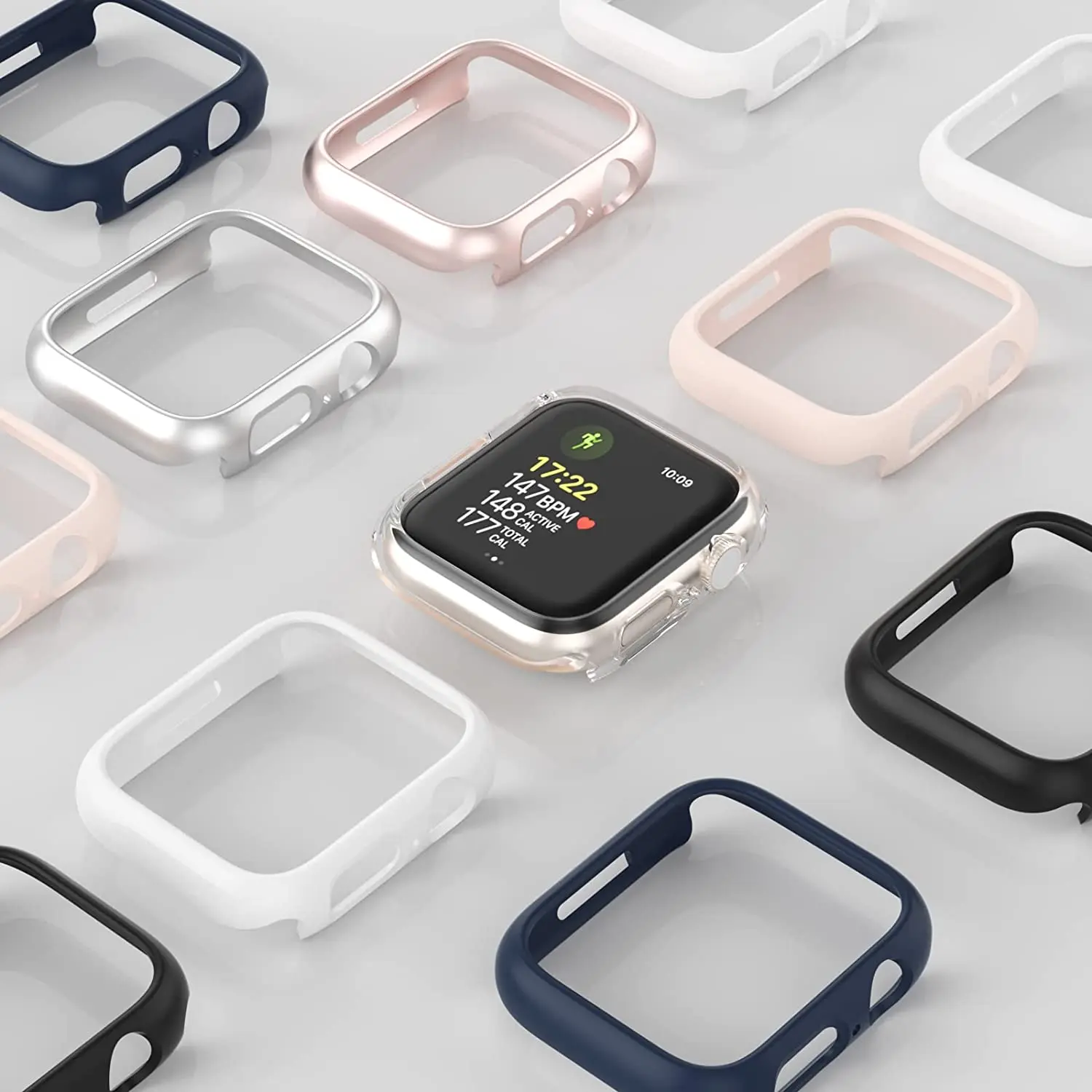 Cover for Apple Watch  45mm 41mm  44mm  40mm 42mm 38mm Shock-Proof Resist Bumper Protective Case for iWatch SE 7 6 5 4 3 2 1