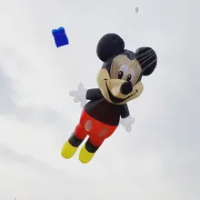 Высокое качество 3D Микки мягкий воздушный змей Летающий Рипстоп нейлон уличные игрушки Вэйфан воздушный змей в виде животного колесо Осьминог kaixuan