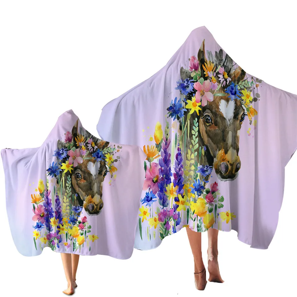 SW1301马驹小花--白底