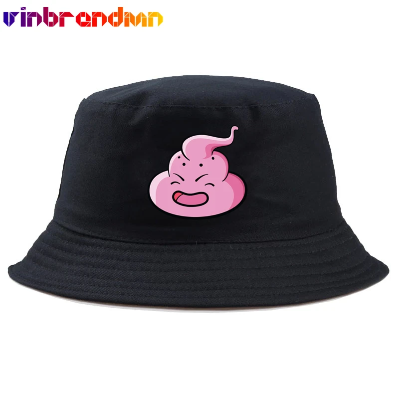 Parody Majin Poo Unisex Bucket Hat Cartoon Majin buu makes a poop