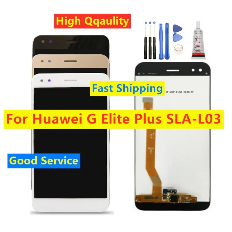 

5,0 "ЖК-дисплей для huawei G Elite плюс SLA-L03 полный ЖК-дисплей Дисплей кодирующий преобразователь сенсорного экрана в сборе запасные части для huawei G Elite плюс