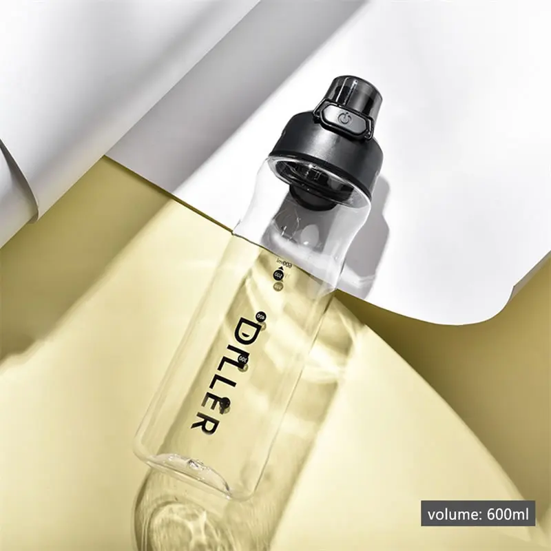 600mL White Upspirit пластиковая портативная бутылка большой емкости герметичный питьевой чайник для занятий спортом на открытом воздухе путешествия протеиновый шейкер посуда для напитков - Цвет: 600mL White