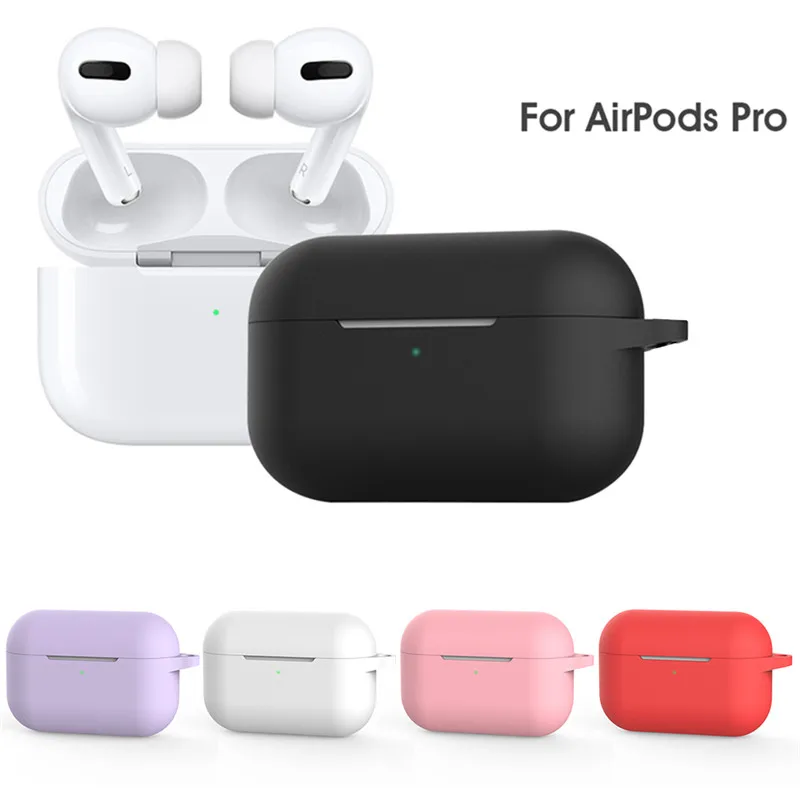 Мягкий силиконовый амортизирующий защитный чехол для AirPods Pro, защитный чехол для беспроводной зарядки