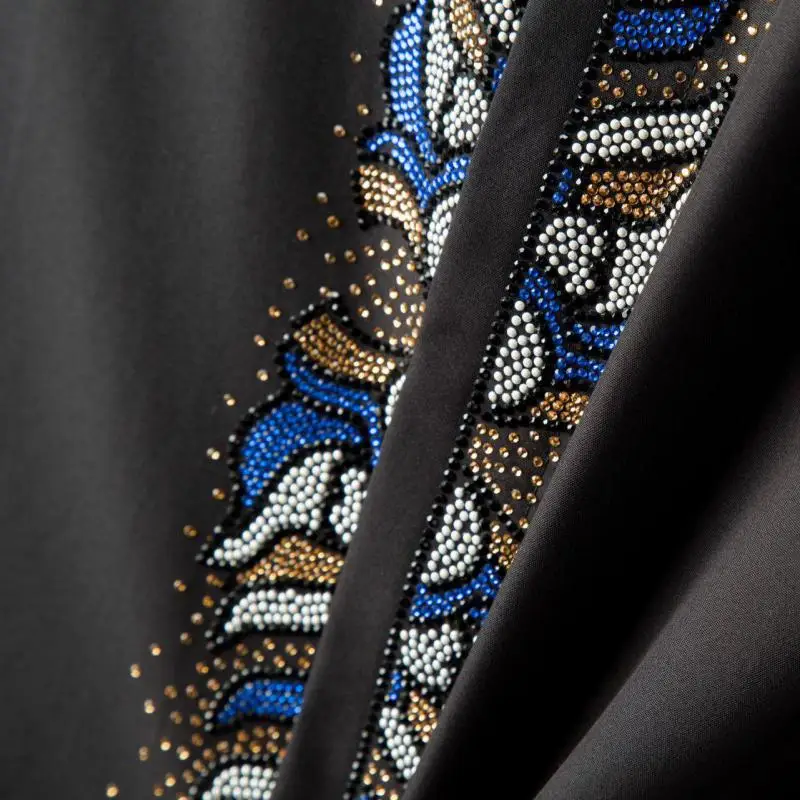 Minglu Мужская рубашка Роскошная Placket алмаз с длинным рукавом мужские модные рубашки хлопок длинный рукав мужские платья рубашки вечерние рубашки