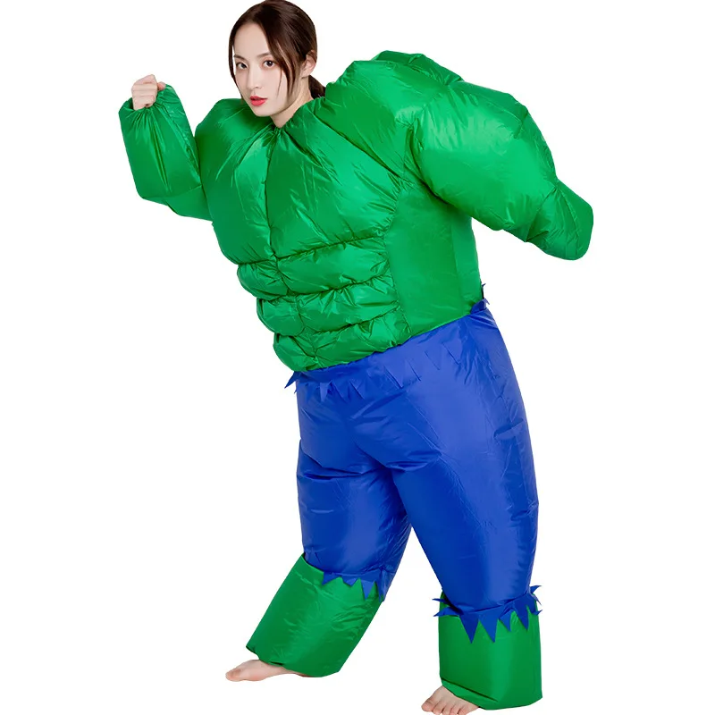 Adult Inflatable The Hulk Mascot Costume Hero Suit Fancy Dress Costume