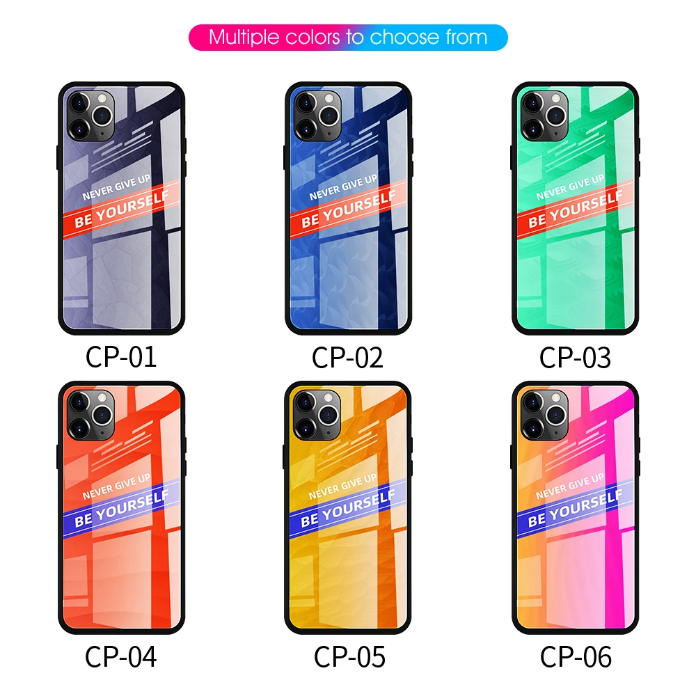 25 шт модный крутой стеклянный чехол для телефона IPHONE 11/XS MAX 6,5/XR 6,1/XS градиентный стеклянный чехол для телефона IPHONE 7/8 Plus/6s