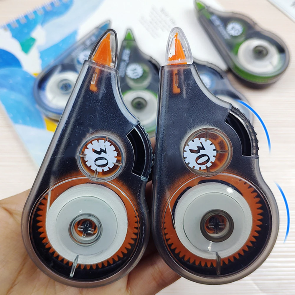 Черный 6 шт. модный роликовый корректор белый длинный канцелярский материал