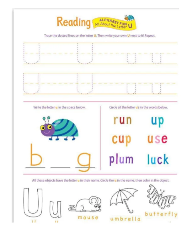 Download 6 Books Letter Learing Book Coloring Books Pdf Version Learning English Letter For 2 7 Kids In Kindergarden Preschool Book Aliexpress