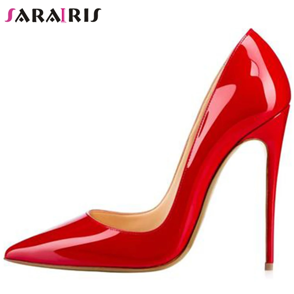 

SARAIRIS Fashion Spring Female Sexy High Heel Pointed Toe Slip On Wedding Pumps Party Dress Pumps Women Bridal Shoes Woman