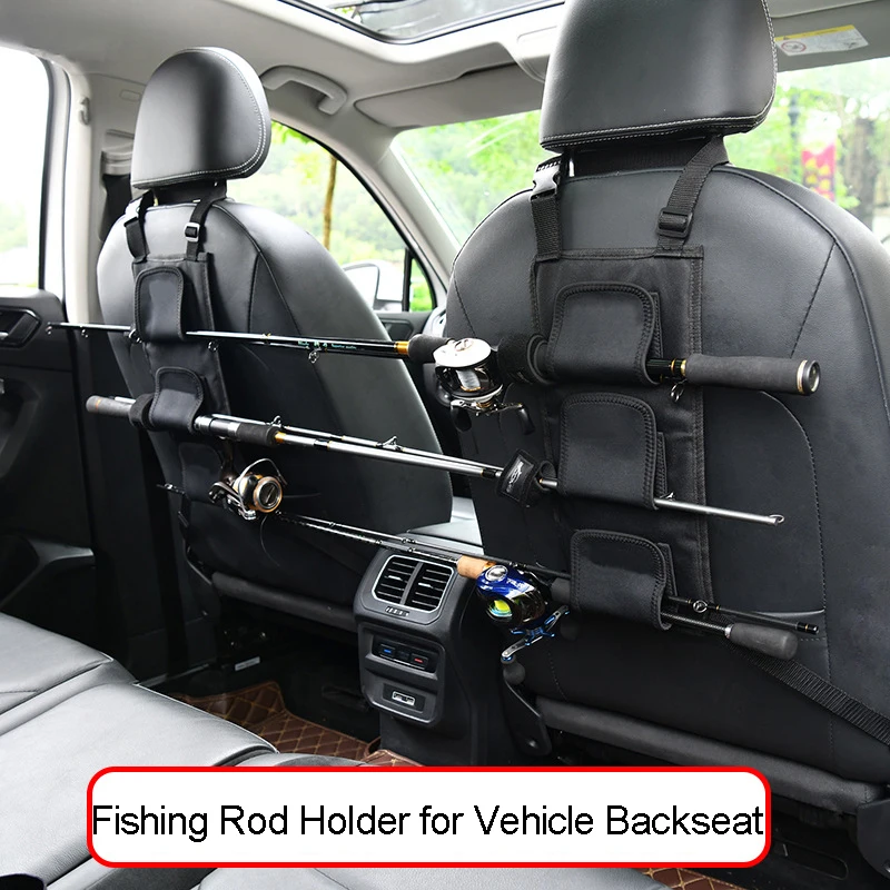 

2 pcs VBC Fishing Rod Holder Carrier for Vehicle Backseat Holds 3 Poles Suitable for car most models Fishing Tackle Tool J285