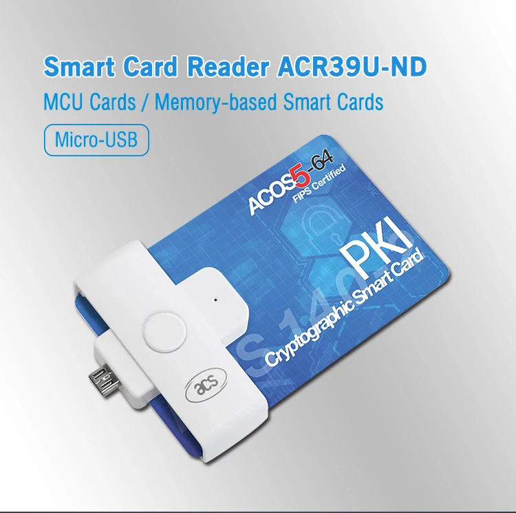 Mini Android  USB PC SC Compliant  ISO 7816 Smart Card Reader ACR39U-ND
