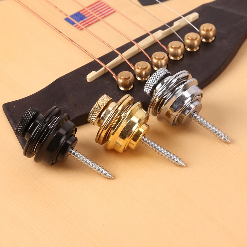 Sliding lock guitar strap nails Electroplating alloy Guitar strap non slip buckle Electric guitar strap anti slip tail studs