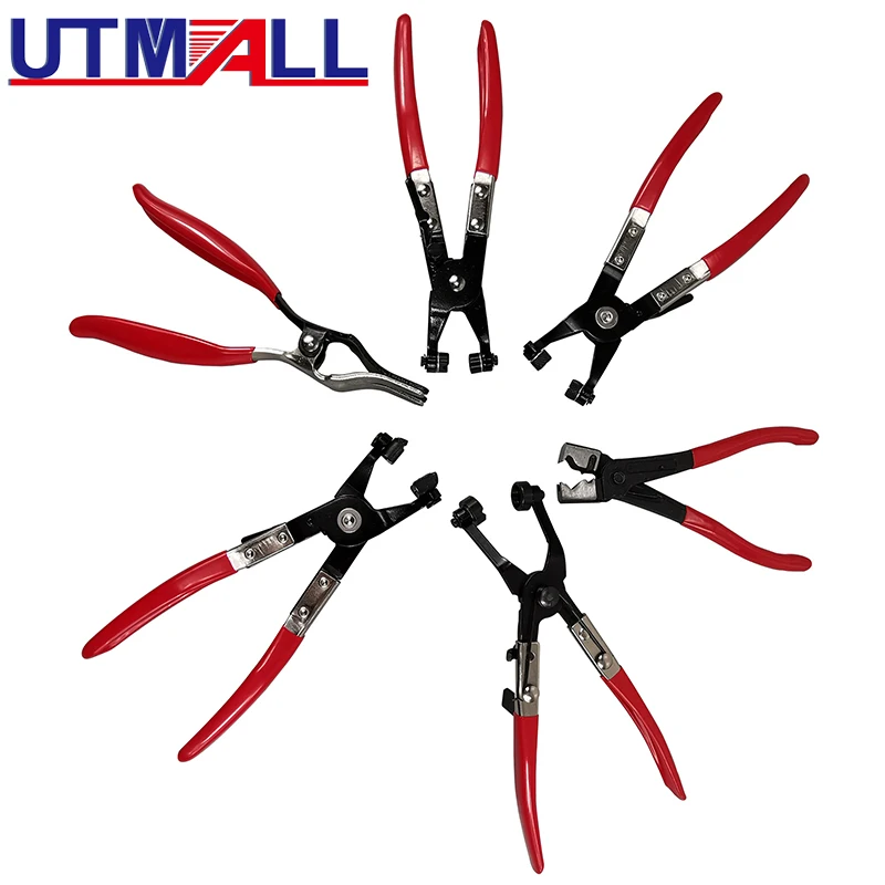 Auto Hose Clamp Ring Plier Set 9Pcs Flexible Wire Cable Bend Type Remover Oil Seal Screwdriver Car Repairing Tools
