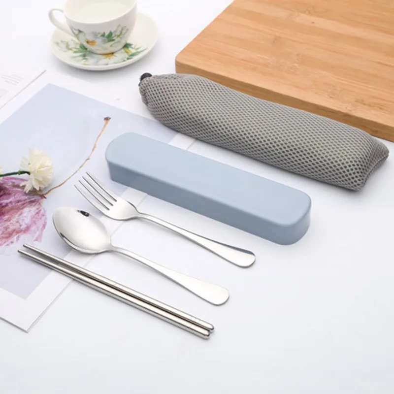 Нордическая портативная двухсекционная креативная вилка для столовых приборов коробка для обеда портативная кухонная принадлежность